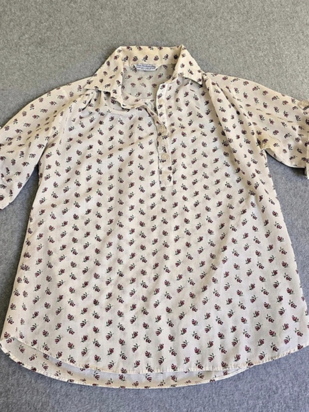 Vintage 80s Miss Fashionality Floral Blouse 9-10